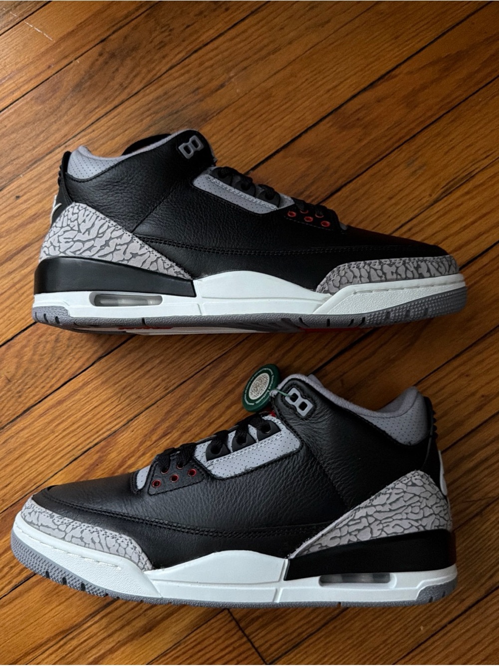 Nike Men’s Black cement Jordan 3's stock x verified
